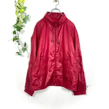 유니클로 집업 블루종 빨간색 와인 레드 L 사이즈 무지 레인