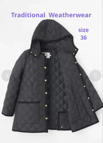 Traditional Weatherwear 퀼팅 미들 코트 36