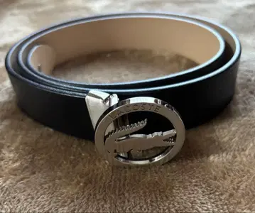 LACOSTE 블랙 가죽 벨트