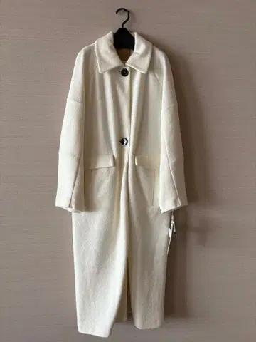 VERSEAU 화이트 롱 코트 택 포함 미사용 새상품
