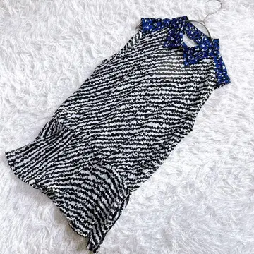 [컨디션 최상] SLY 스라이(1) 슬리브리스 튜닉 제브라 올 패턴