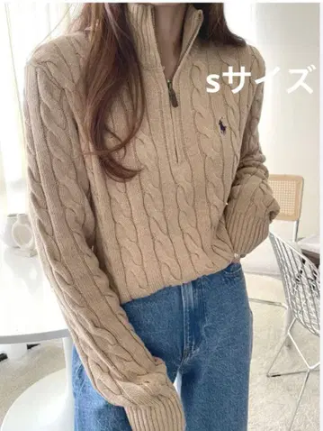 랄프 로렌 케이블 니트 울 캐시미어 스웨터