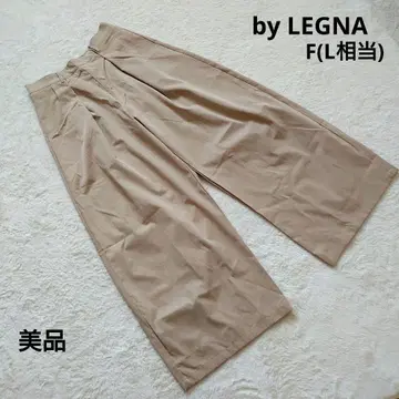 새상품급 by LEGNA 베이지 얇은 소재 턱 와이드 팬츠 F(L 상당)