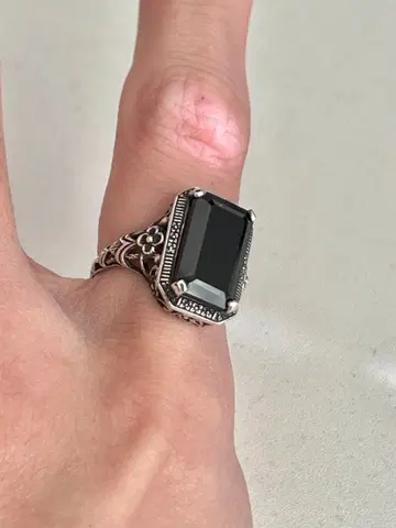 오닉스x실버925 빈티지 반지 15호