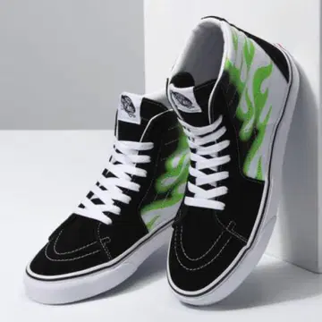 VANS 하이컷 스니커즈 블랙/그린 미사용 새상품 SK8-Hi