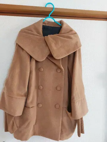 베이지 플리스풍 판초