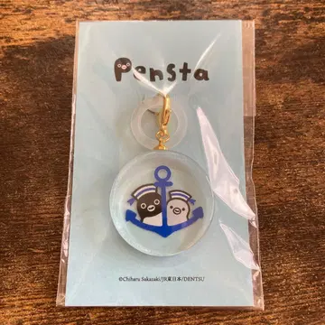 Suica 펭귄 유리 키링 닻