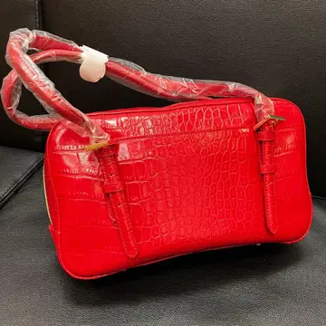 cat in the closet 악어 엠보싱 가죽 핸드백 택 포함