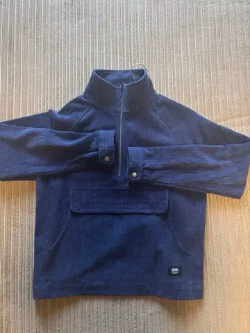 VANS 네이비 코듀로이 집업 후드티 S