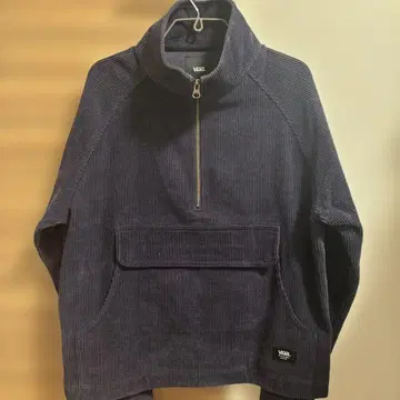 VANS 네이비 코듀로이 집업 후드티 S