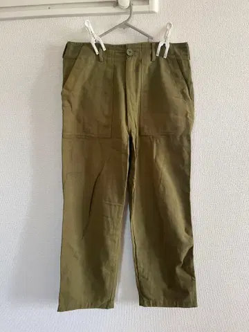 BROKEN BASE 올리브 그린 워크 팬츠