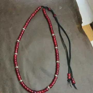 치쨩님 화이트하트 비즈 목걸이 실버 925