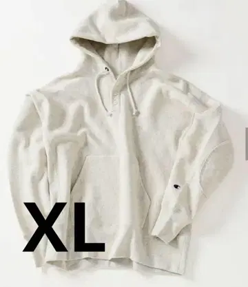 CHAMPION*relume 엘보우 패치 헨리넥 후드티