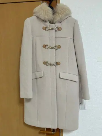 MISCH MASCH 퍼 달린 더플 코트 핑크