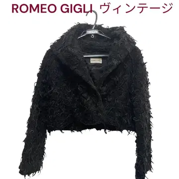 새상품급 로메오 지리 빈티지 샤기 자켓 블랙