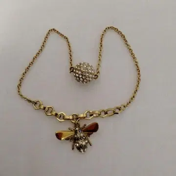 스와로브스키 벌 모티브 비즈 포함 팔찌