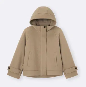 코지 멜톤 숏 후디 코트 L