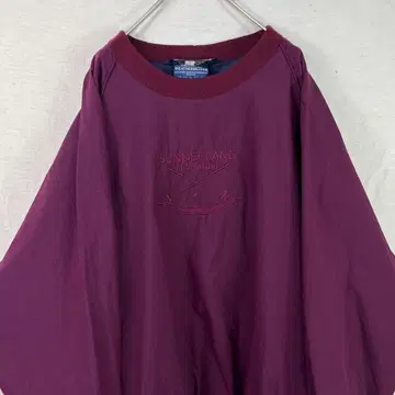 스코틀랜드제 90s 나일론 풀오버 나일론 자켓 자수