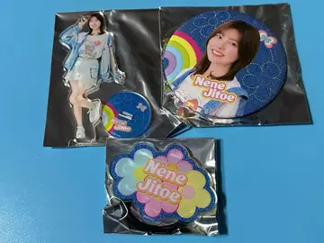 HKT48 지토에 네네 캔뱃지+아크릴 스탠드+멀티 밴드 미개봉