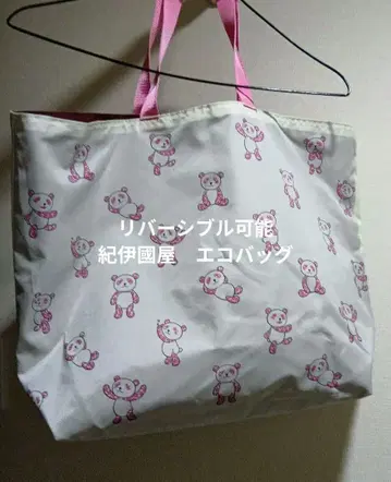 키노쿠니야 다이마루마츠자카야 에코백 사쿠라 팬더 무늬