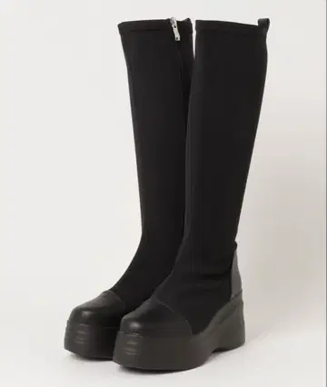 YOSUKE / 요스케 통굽 롱 부츠 블랙 L