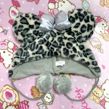 디즈니 팬캡 미니 레오파드 무늬 그레이
