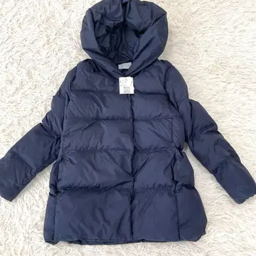 미사용 새상품 ef-de 에프데 다운 코트 네이비 후드 부착 사이즈 11