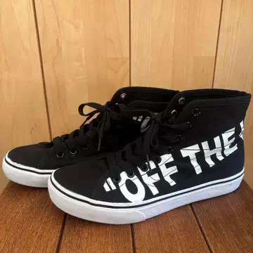 오프 더 워 워 하이컷 스니커즈 블랙 V38CL+DECON