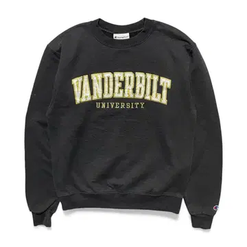 USA 구제 의류 챔피온 밴더빌트 대학 칼리지 맨투맨 블랙