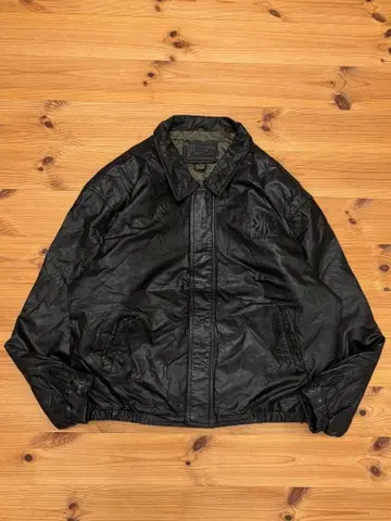 90's 'Port Authority' 레더 블루종 XL