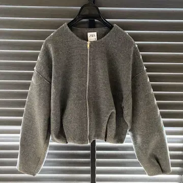 ZARA 그레이 집업 자켓 S