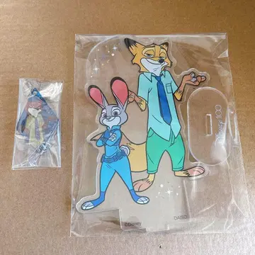 주토피아 닉 주디 아크릴 키링 & 아크릴 스탠드 세트