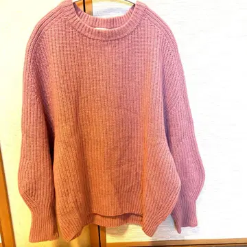 Plage 플라주 핑크 포근한 울 니트 울 100%