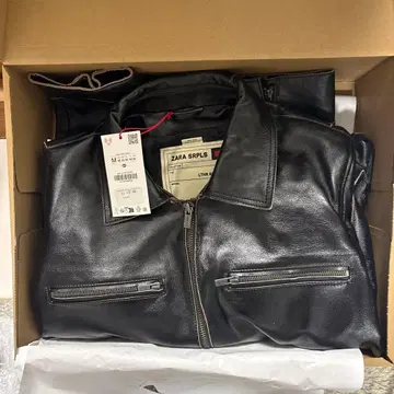 ZARA SRPLS 가죽 라이더 자켓 M