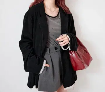 코듀로이 오버 자켓 블랙 kastane