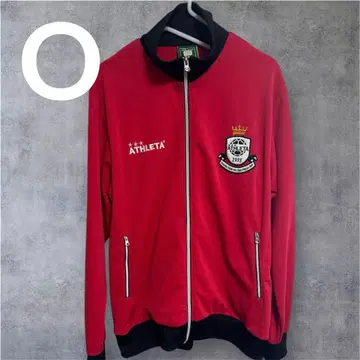 ATHLETA 자수 로고 트랙 자켓 저지 레드 [ O 사이즈 ]