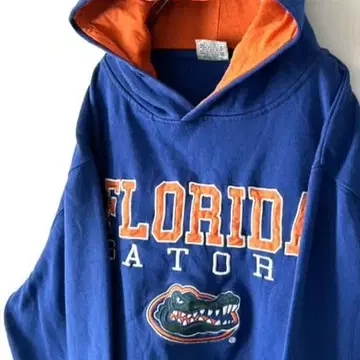 스타디움 플로리다 GATORS 자수 후드티 L 블루 구제 의류