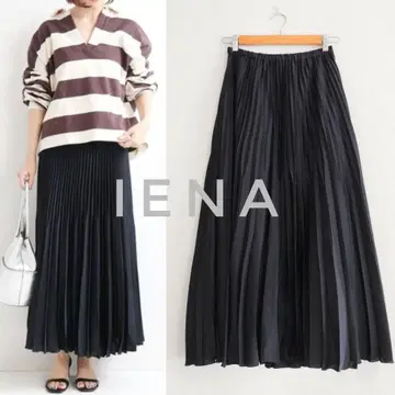 새상품급 IENA 아코디언 플리츠 스커트 블랙 36