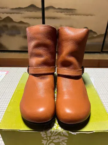 d'ici 브라운 가죽 숏부츠