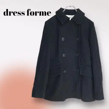 [ dress forme ] 드레스폼 피 코트 (1) 울 라무 혼방 블랙