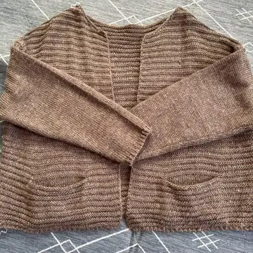 사만사 모스모스 브라운 니트 가디건 긴팔