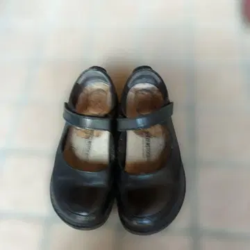 블랙 가죽 멜리 제인 신발 BIRKENSTOCK