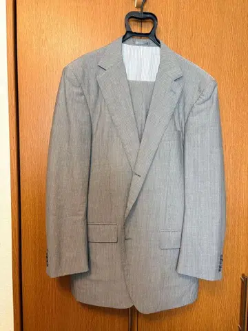 GINZA Global Style 그레이 스트라이프 비즈니스 정장