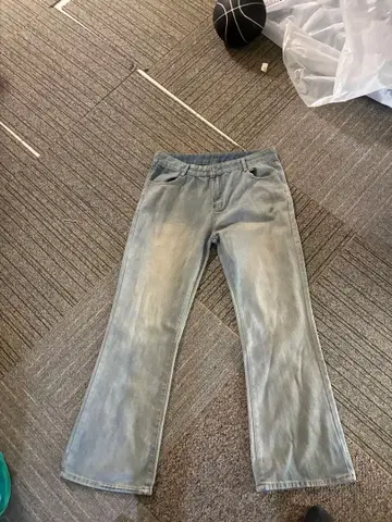 플레어 데님 팬츠 라이트 블루