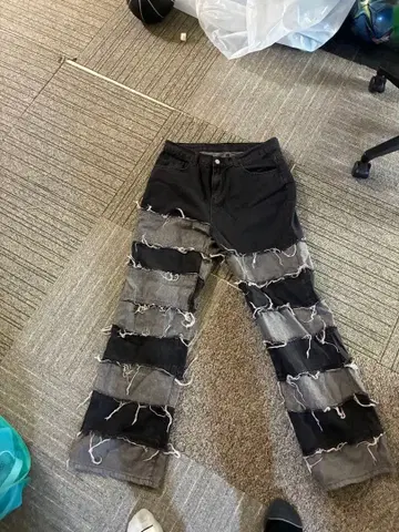 패치워크 데님 팬츠