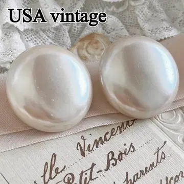 미국 빈티지 볼륨 펄 디자인 귀걸이