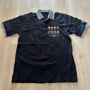 H.AMIES 블랙 피케 셔츠