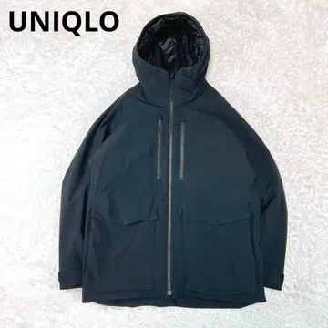 새상품급 유니클로 하이브리드 다운 후드티 (3D 컷) 블랙 M