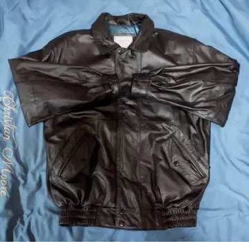 80년대 블랙 가죽 자켓