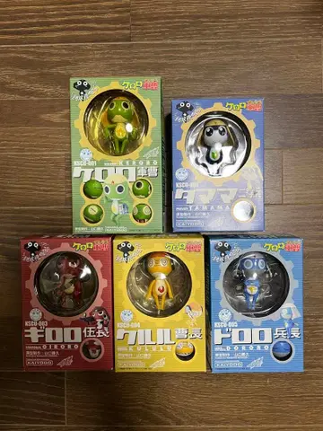 개구리 중사 케로로 피규어 세트 케로로 타마마 기로로 쿠루루 도로로